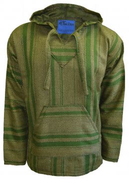 No Bad Days Baja Hoodie - Taupe Moss Green Diamond